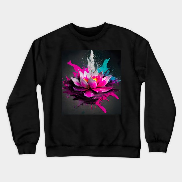 Floral Artwork Designs Crewneck Sweatshirt by Flowers Art by PhotoCreationXP